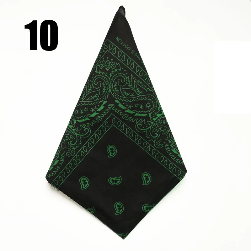 Square Scarf Unisex Hip Hop Black Bandana Kerchief Fashion Street Dance Riding Wrist Wraps Head Square Scarves Print Handchief