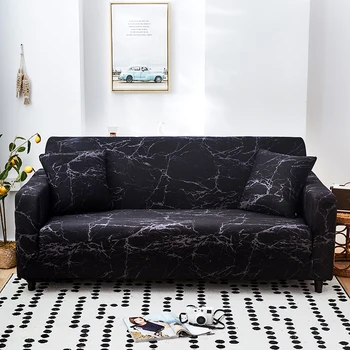 

Black Elastic Corner Sofa Cover for Living Room Single Love Seater Modern Armchair L Shape Stretch Sectional Couch Covers