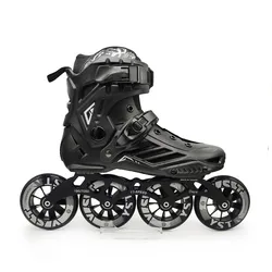 ROSELLE 4-wheels 90mm 100mm 110mm Inline Speed Skates Race Skating Patins for Street Long Distance High Ankle Boots 4X110 Roller