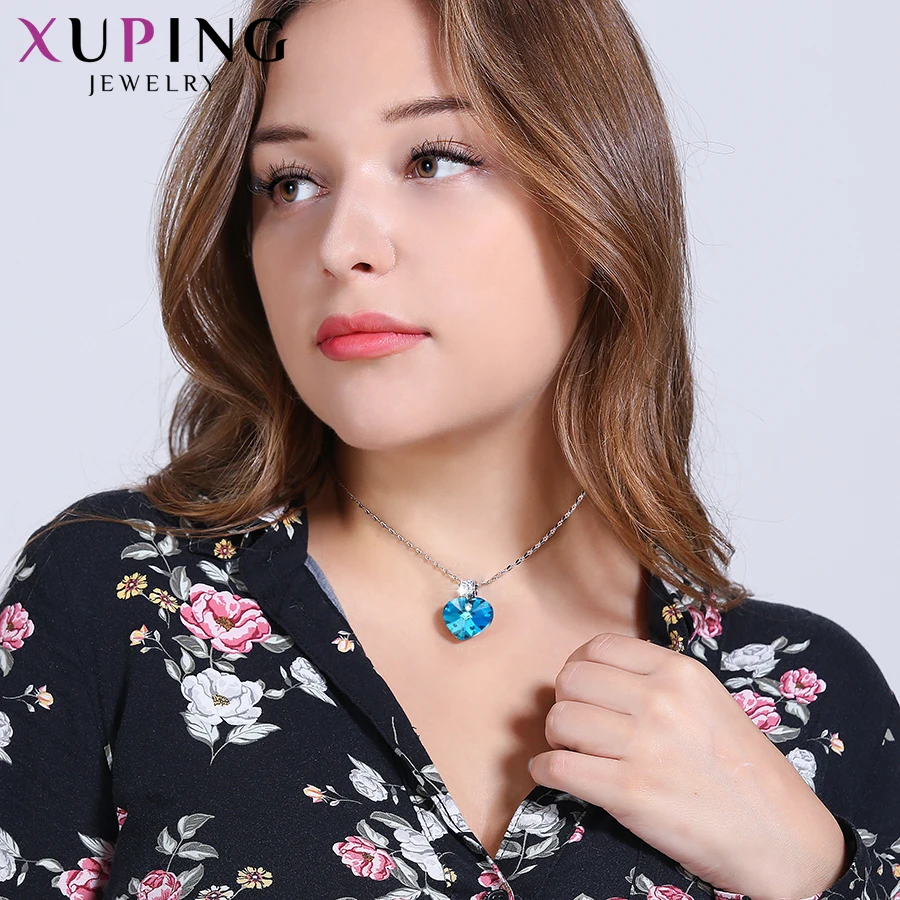 Xuping ожерелья кристаллами от Swarovski популярный дизайн помолвки вечерние любовь
