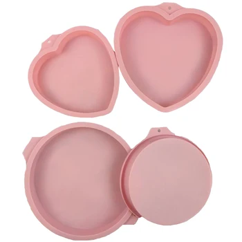 

Silicone Form for Cake Baking Heart Round Circle 3D Shape Rainbow Layer Cake Mould Pan Bakery Silicone Mold
