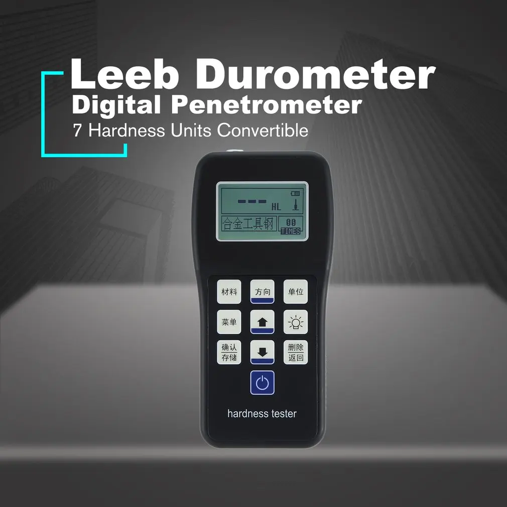 

Digital Leeb Durometer Hardness Tester meter Penetrometer Sclerometer with Backlight Funciton 100V-240V TH-110