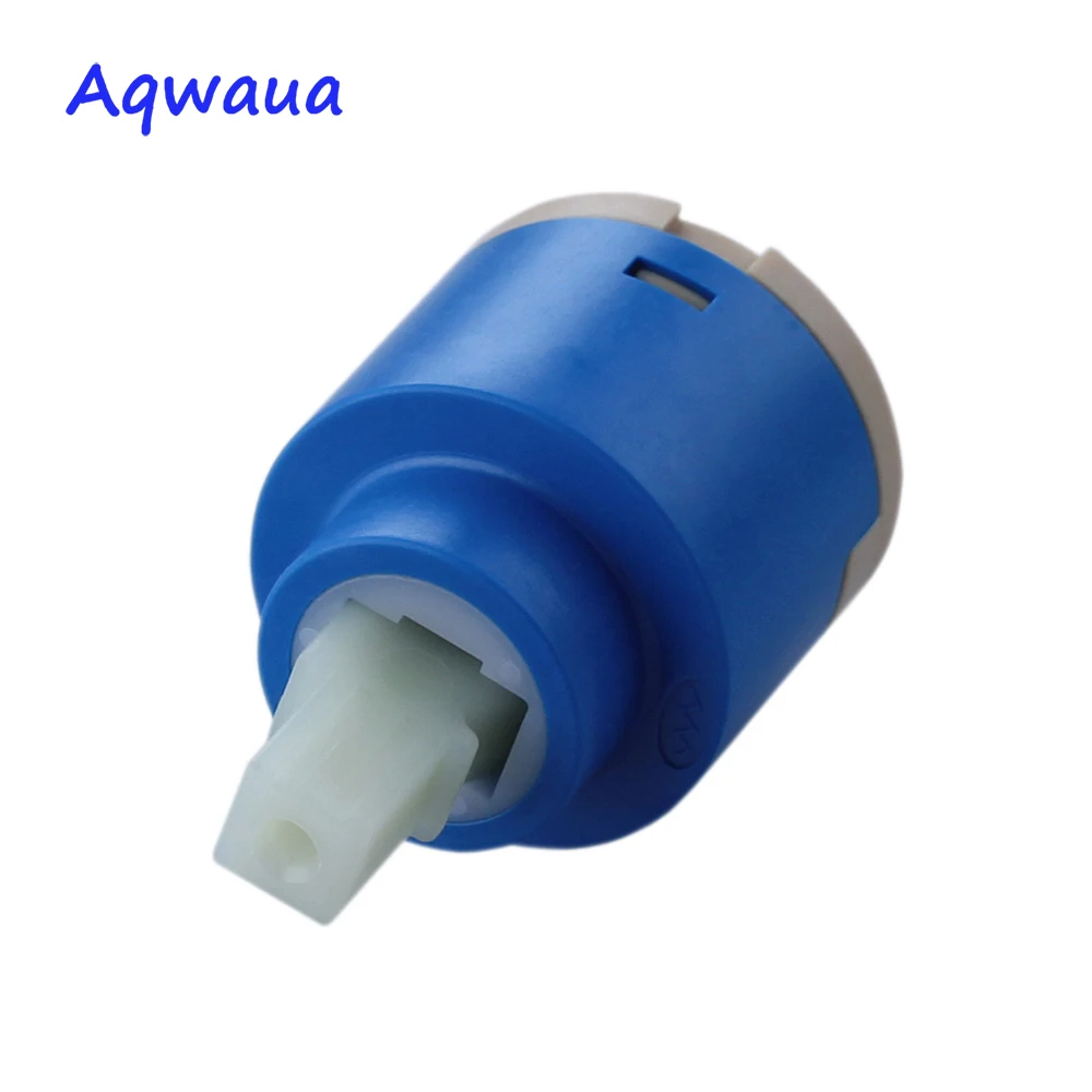 Aqwaua 35mm Ceramic Cartridge Faucet Spool Mixer Core Flat Base with Filter Switch Accessories Replacement Part