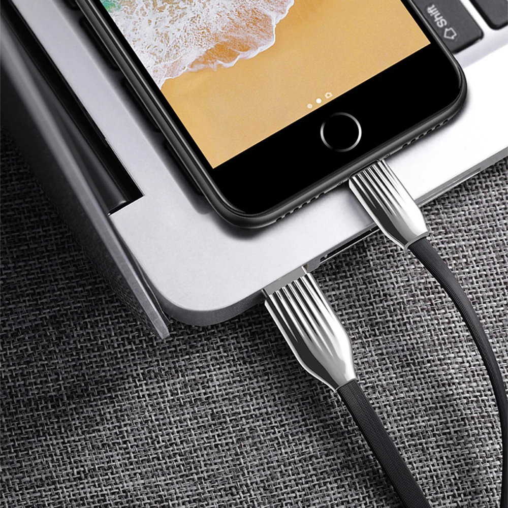 FDBRO светодиодный Micro USB кабель для Xiaomi Note 5/4X цинковый сплав Разъем USB микро кабель для быстрой зарядки 120 см для iPhone кабель для передачи данных
