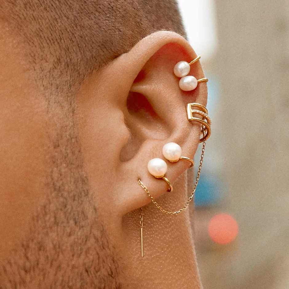 

5pcs/set Pearl Ear Cuff Set Sloong Latest Uniset Ear Accessories