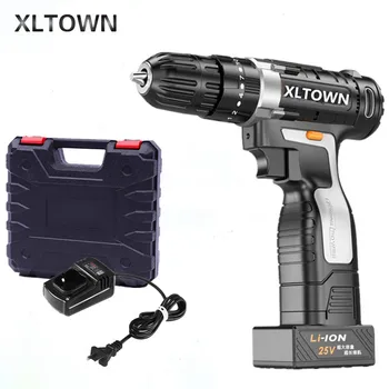 

XLTOWN 25v Impact Drill Multifunction Electric Screwdriver Rechargeable Lithium Battery Hand Drill Household power tools