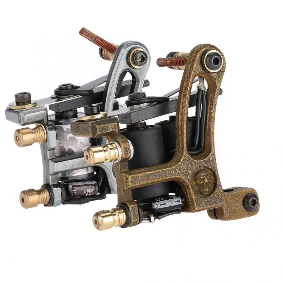 Профессиональный Скелет татуировки катушки машина пистолет Liner Shader Перманентный арт окраска макияж машина