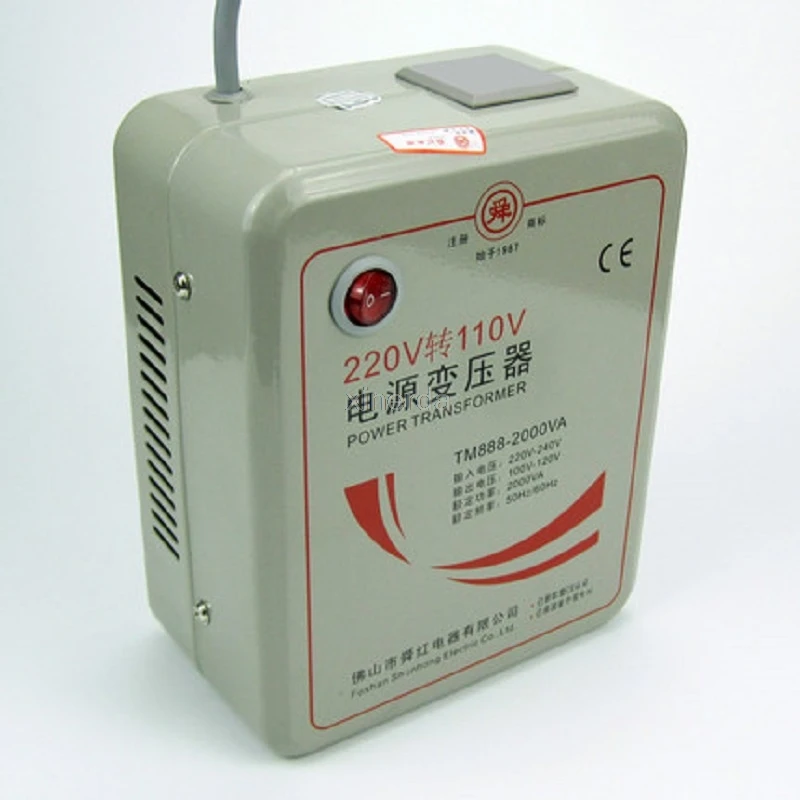 Новое поступление TM888-2000VA 2000 Вт высокомощный трансформатор 220 в поворот 110 В до 220 В бытовая техника преобразователь напряжения 50 Гц/60 Гц 2000ва