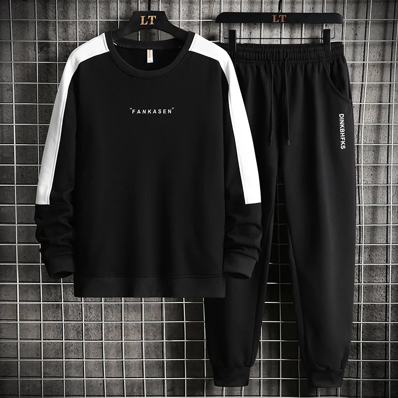 OEIN Trening Casual Bărbați Hanorac cu Capăt Ținută Toamnă Bărbați Seturi Sport 2021 Hanorac Bărbat + Pantaloni 2PCS Jogging_voghion.com