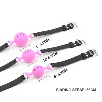 Pink Woman Sexy Erotic Toy Open Mouth Gag Sex Bondage Mouth Plug Couple Mouth Ball Exotic Accessories Adult Sex Toys for Women 6