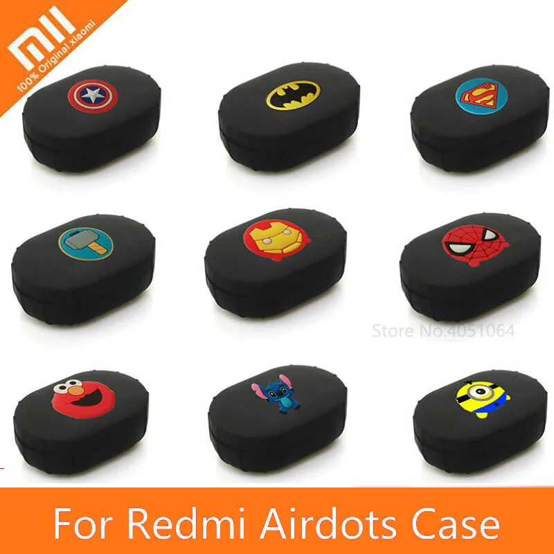 Силиконовый чехол-накладка для Xiaomi Redmi Airdots, беспроводные bluetooth-наушники, TWS, чехол для зарядки, мягкий ТПУ чехол с рисунком