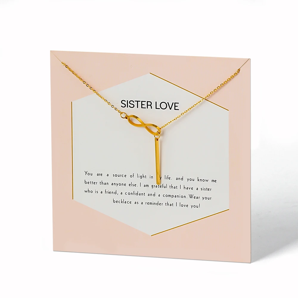 Wish Card модное ожерелье из нержавеющей стали для женщин счастливый номер 8 вечерние свадебное ожерелье ювелирные изделия подарок для девочек CN270