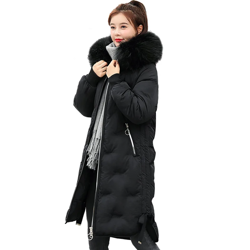 

Foreign Trade 2019 Winter Korean-style Cotton-padded Clothes Women's Mid-length Thick Loose-Fit Cotton-padded Jacket Women's Lar