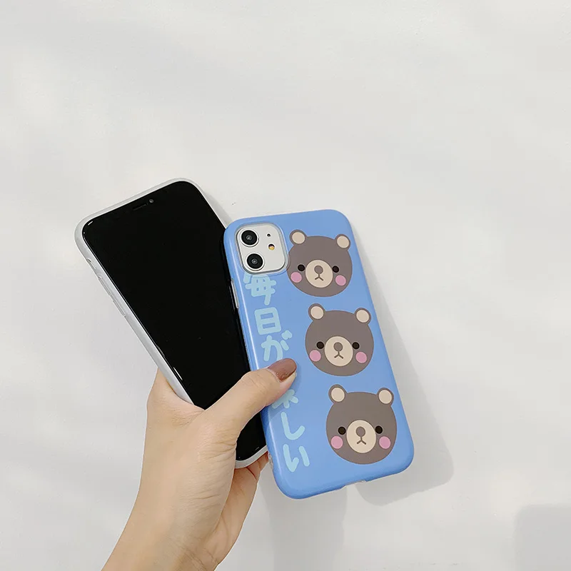 Japan style rabbit bear soft TPU Silica gel Cases For iPhone 11 Pro 7 8 Plus X XS MAX XR 11 Pro Max back shockproof Cover Capa