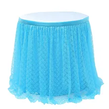 2 Слои кружевное платье, современный дизайн, Юбка для стола для Свадебные украшения Baby Shower украшения День рождения Декор Конфеты Скатерти домашний текстиль