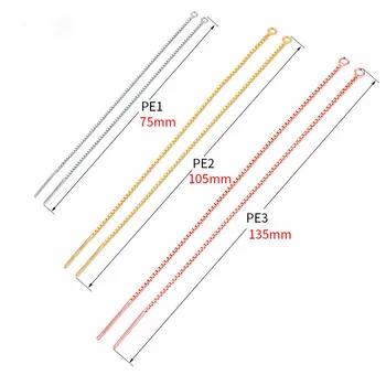 

one pair Fashion korean Long Chain Drop/Dangle Earrings Chain hanging earrings wholesale Copper Earring Accessories Ear Finding