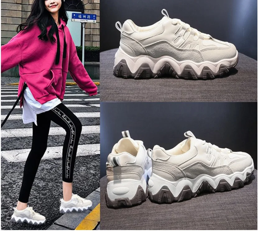 

Fashion High Quality Women Sneakers Fashion Platform Ladies Chunky Causal Shoes Woman Mesh Sneakers Shoes