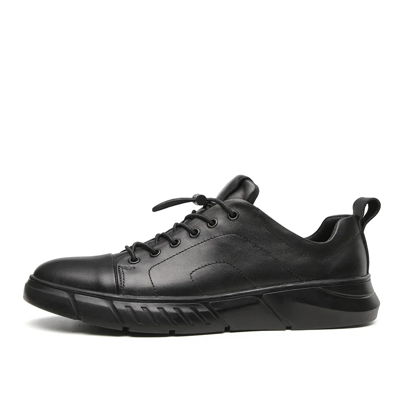 

Mring big pier layer leather lazy one pedal base board shoes 2019 autumn new net red low to help wild men's shoes