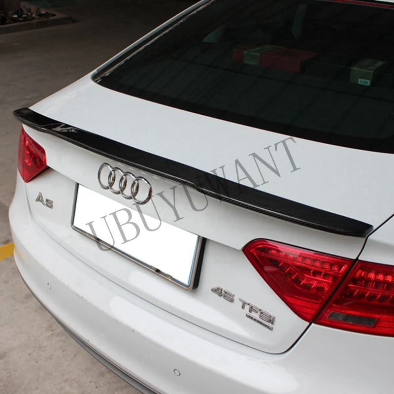

For Audi A5 4door 2009 2010 2011 2012 2013 2014 Carbon Fiber V Style Exterior Rear Trunk Spoiler Car Tail Boot Wing Decoration