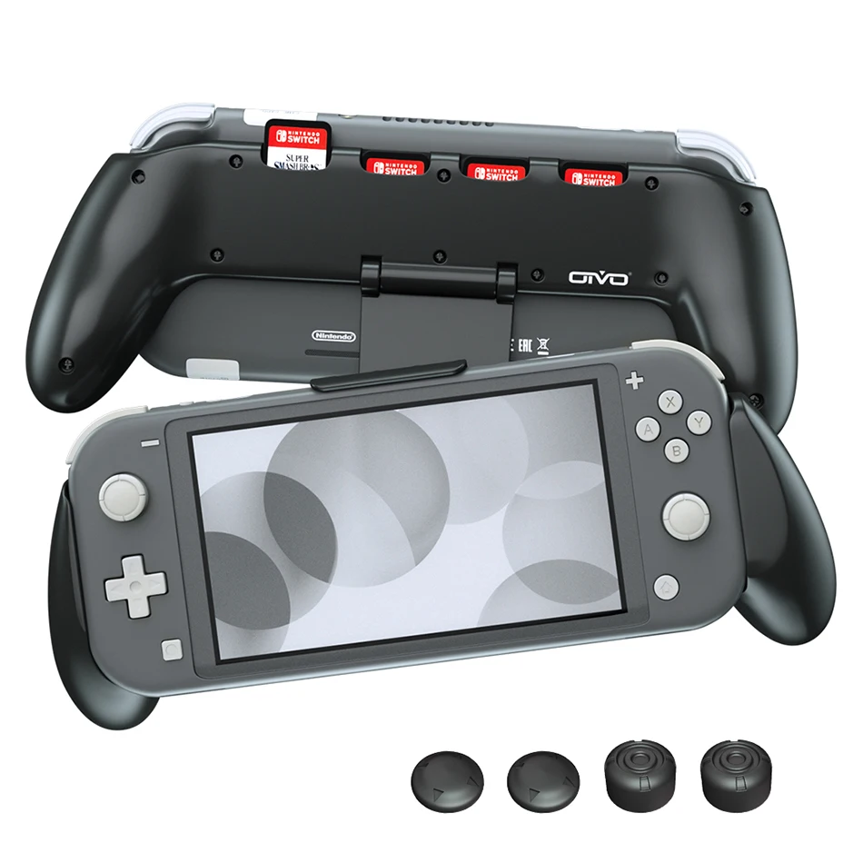 

OIVO For Nintend Switch Lite Grip Handle Stand Holder Asymmetrical Controller Holder Wheel Storage Card for Nintendo Switch Lite