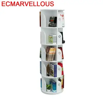 

Chambre Enfant For Shabby Shelf Kid Libreria Legno Rotatable Rotate Modern Book Rack Home Furniture Bookcase Bookshelf Case