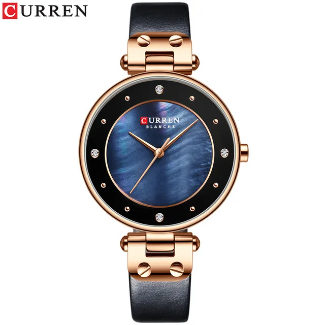 Relogio Feminino CURREN часы женские роскошные Брендовые женские кварцевые наручные часы кожаные водонепроницаемые часы Reloj Mujer Часы для девочек - Цвет: blue