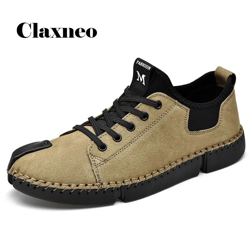 

CLAXNEO Man Casual Shoes Fashion 2020 Spring New Arrival Male Suede Leather Shoe Design clax Men's Walking Footwear Handmade