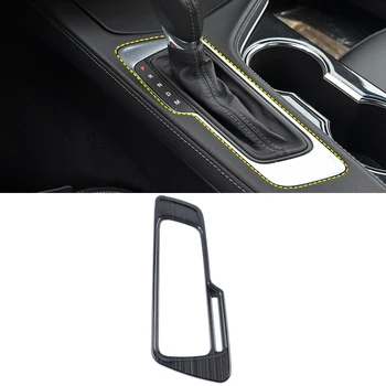 

For Cadillac CT4 2020 Accessories Steel Matte & Black Titanium & Carbon Gear Shift Frame Cover Trim 1pc LHD ONLY