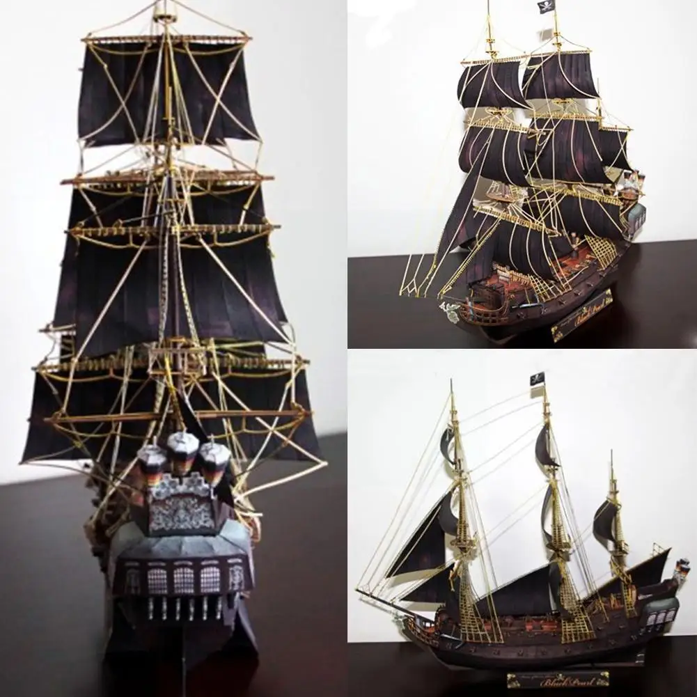 Бумажная модель сделай сам корабль для пиратов Карибского моря перларкрафт Funs