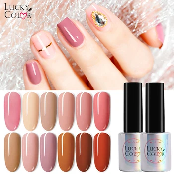 

Nail Polish 10ml Solid Color Nude pink Red Beauty Design Long Lasting Soak Off LED UV Nail Art Lacquer for Nails DIY Decorations