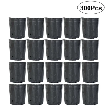 

300pcs Degradable Garden Flower Nutrition Bowl Nutrition Cup Plastic Simple Nursery Pot Garden Tool For Plant Garden 6 Sizes