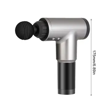 

Silver Physiotherapy Muscle Massage Gun Health Massage Deep Relaxation Device High Frequency Vibration Impact Fascia Gun