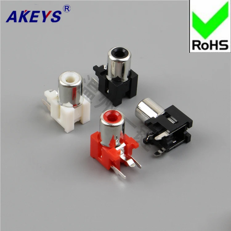 

15 PCS AV-core socket 3-foot RCA seat single hole PCB welded audio and video socket Lotus seat AV1-8.4 -5K