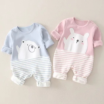 

Baby Rompers Long Sleeve Infant Kids Bebes Cotton Jumpsuits Pajamas Cute Cartoon Newborn Boys Girls Overall Autumn Children Wear