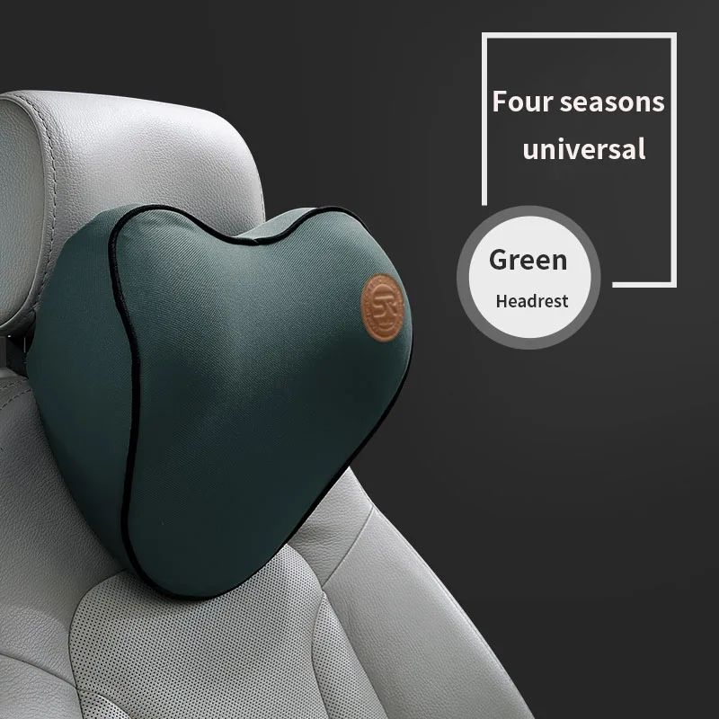 Green Pillow Новая Автомобильная подушка для шеи, универсальная подушка для сиденья, подголовник, подушка для головы с эффектом памяти, Автомобильная подушка для отдыха, подушка для путешествий, аксессуары для автомобиля, интерьер - Цвет: Green Pillow