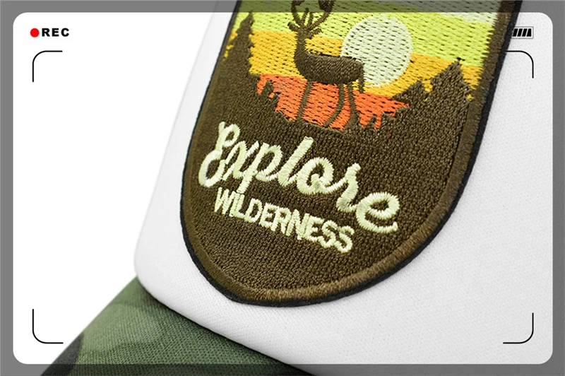 CLIMATE Explore Trucker Cap  Wilderness wildlife Camouflage Cap for Outdoor Exploration Baseball Cap Summer Cool Mesh Caps men's wool baseball cap