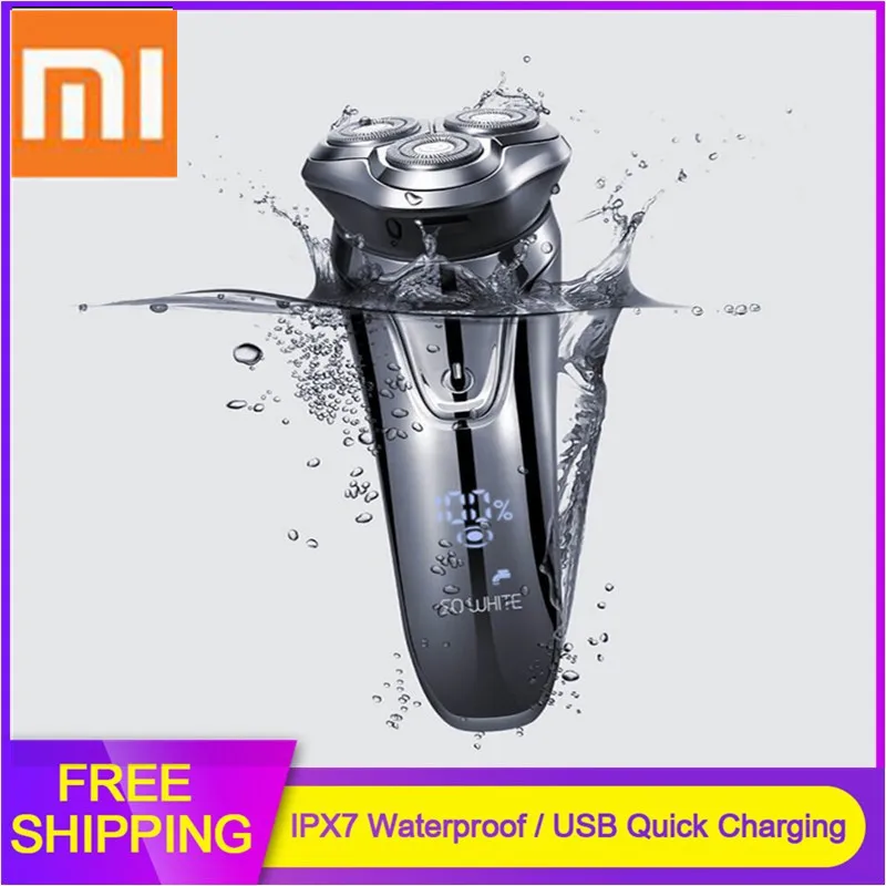 Pаспродажа Xiaomi SOOCAS SO WHITE ES3 USB перезаряжаемые электробритвы для мужчин 3 головы электрическая бритва триммер для бороды станок для бритья