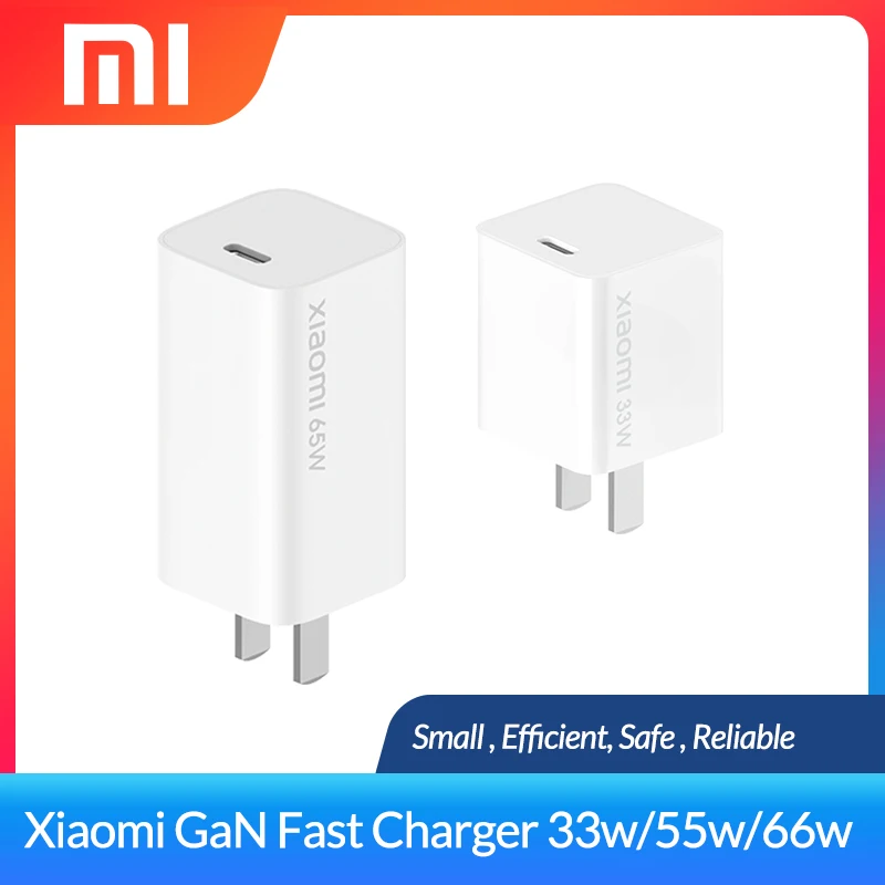 Original Xiaomi Mi 55W 33W Fast Charger With 65W GaN Type C 1A1C Power