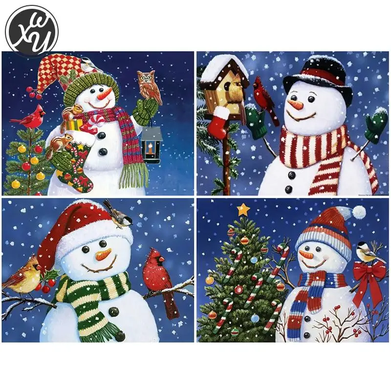 Diamond Painting Christmas Snowman And Lucky Charms Design Embroidery Decoration 