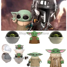 Brinquedo de blocos de construção de star wars, brinquedo educativo único de star wars, bebê yoda, figuras mandalorianas de ren, star wars(China)