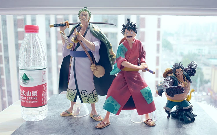 Аниме one piece Roronoa Зоро, Луффи ПВХ кимоно фигурка Коллекционная модель игрушки Подлинная ручная модель Кукла 26 см