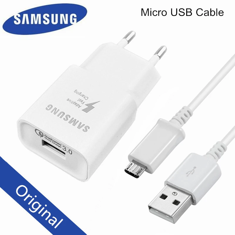 5v 3a usb c Original Samsung Fast Charger QC 3.0 charge adapter Usb cable For Galaxy M21 A10 J3 J5 j7 A3 A5 A7 2016 Note 2 4 5 S4 S6 S7 EDGE 65w usb c charger