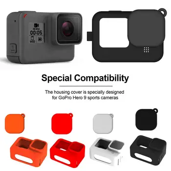 

Camera Silicone Cover Camera Silicone Cover Set Camera Case Durable Silicone Shell Set For GoPro Hero 9 Black, White, Orange,
