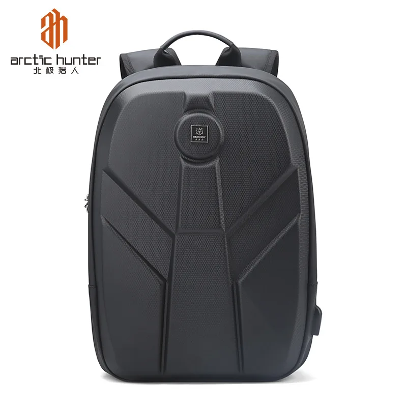 

Men's Bag Fashion Bag Large Capacity Locomotive Hard Shell Backpack Outdoor Multi-function Computer Bag USB Charging Bag