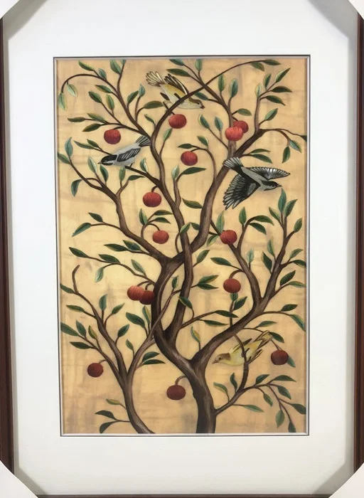 Handmade Mulberry Silk Finished Suzhou Embroidery Quality Goods Home Decor,Happy tree