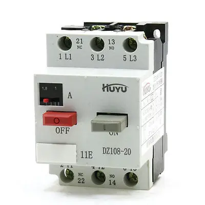 

DZ108-20 20A Rated Current 1NO 1NC 1-1.6A Industrial Circuit Breaker