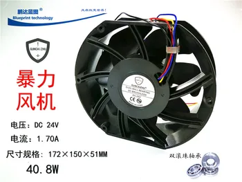 

17251 17 cm round industrial fire 24 v 1.7 A PWM control frequency converter cooling fan violence