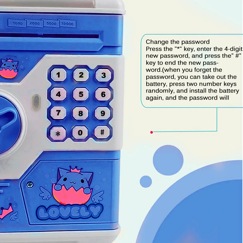 Мультфильм ATM Копилка пароль денежная монета может деньги банк с RGB светильник игрушка на день рождения подарки детям Рождество Хэллоуин подарок