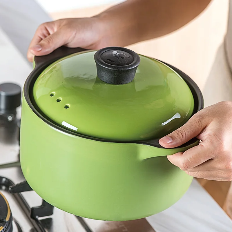 

Large-Volume Ceramic Earthenware Pot Stewing Pot Household with Lid Stew Pot Pot Health Care Soup Pot High-temperature Resistant
