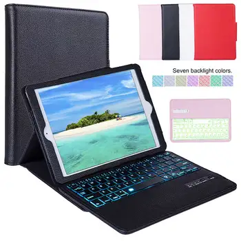 

Case For iPad 9.7 inch 2017 2018 Air 2 Air 1 Wireless Keyboard Cover For iPad Pro 9.7" Funda Shell Coque PU Leather Tablet Cover